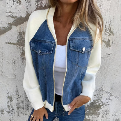 Libby - Denim jacket for women, casual style with raglan sleeves