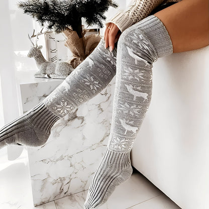 Carol - Chaussettes de Noël élégantes pour femmes, tricotées