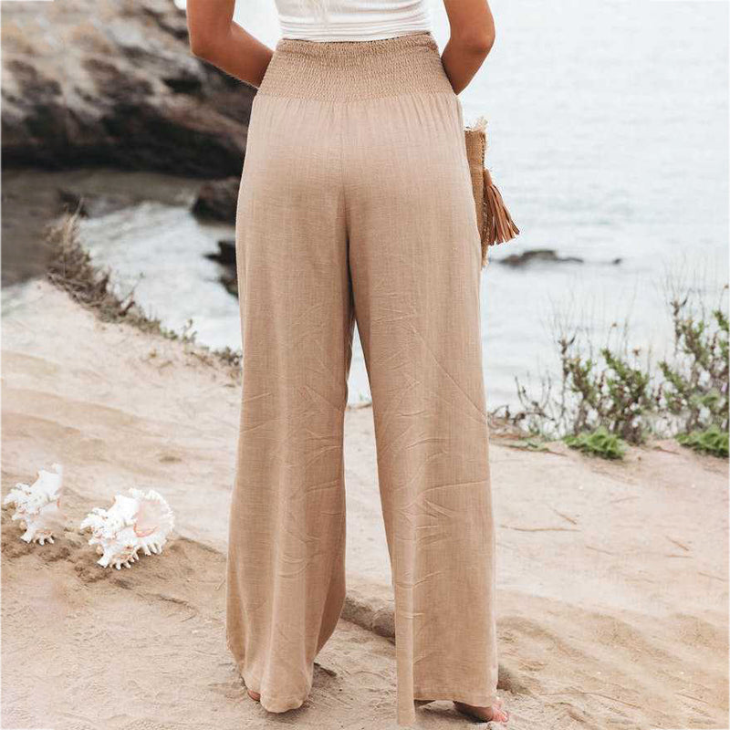 Reina – Pantalon léger avec imprimé tropical