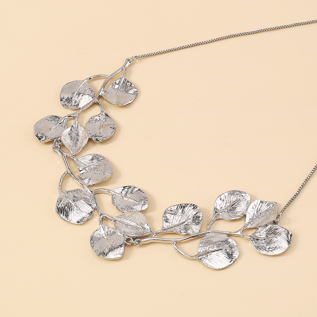 Golden Leaf - Collier de feuille de figuier vintage