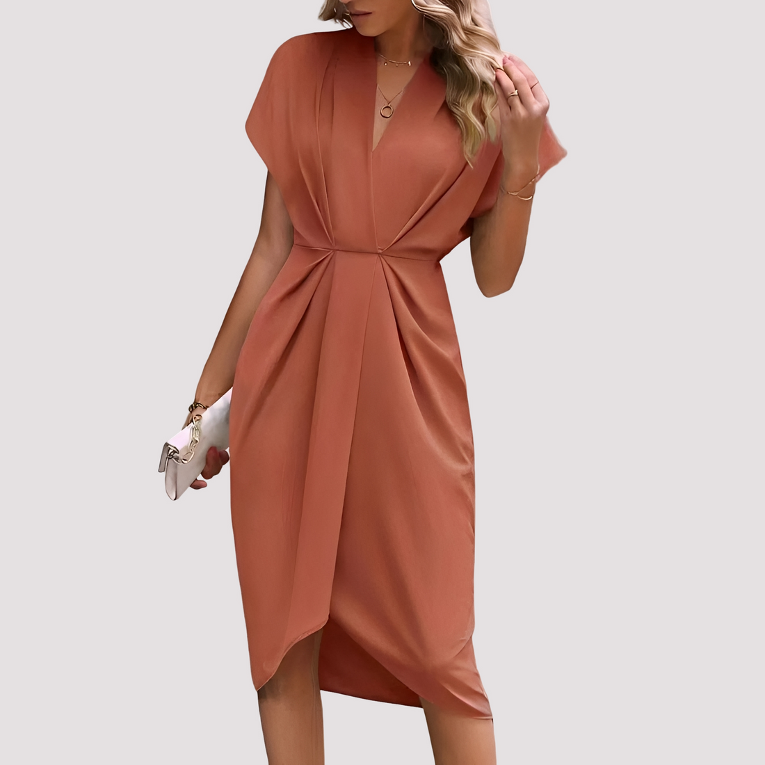 Gwen - Robe Midi Chic avec Fente
