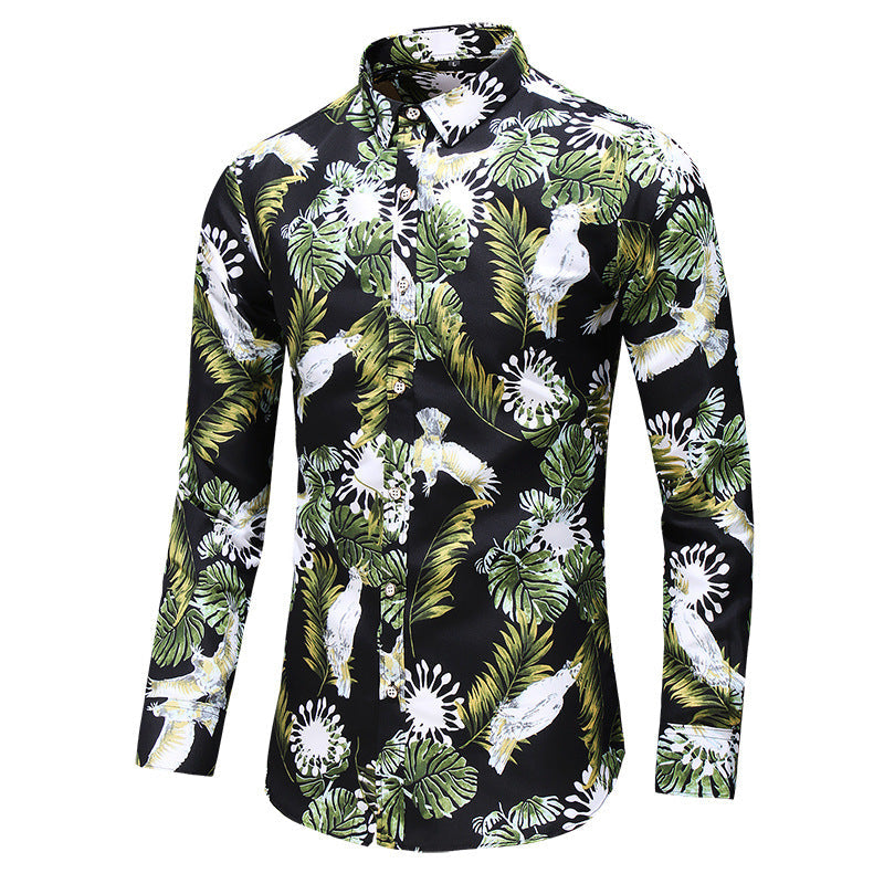 Dexter - Chemise à manches longues imprimée et élégante pour hommes