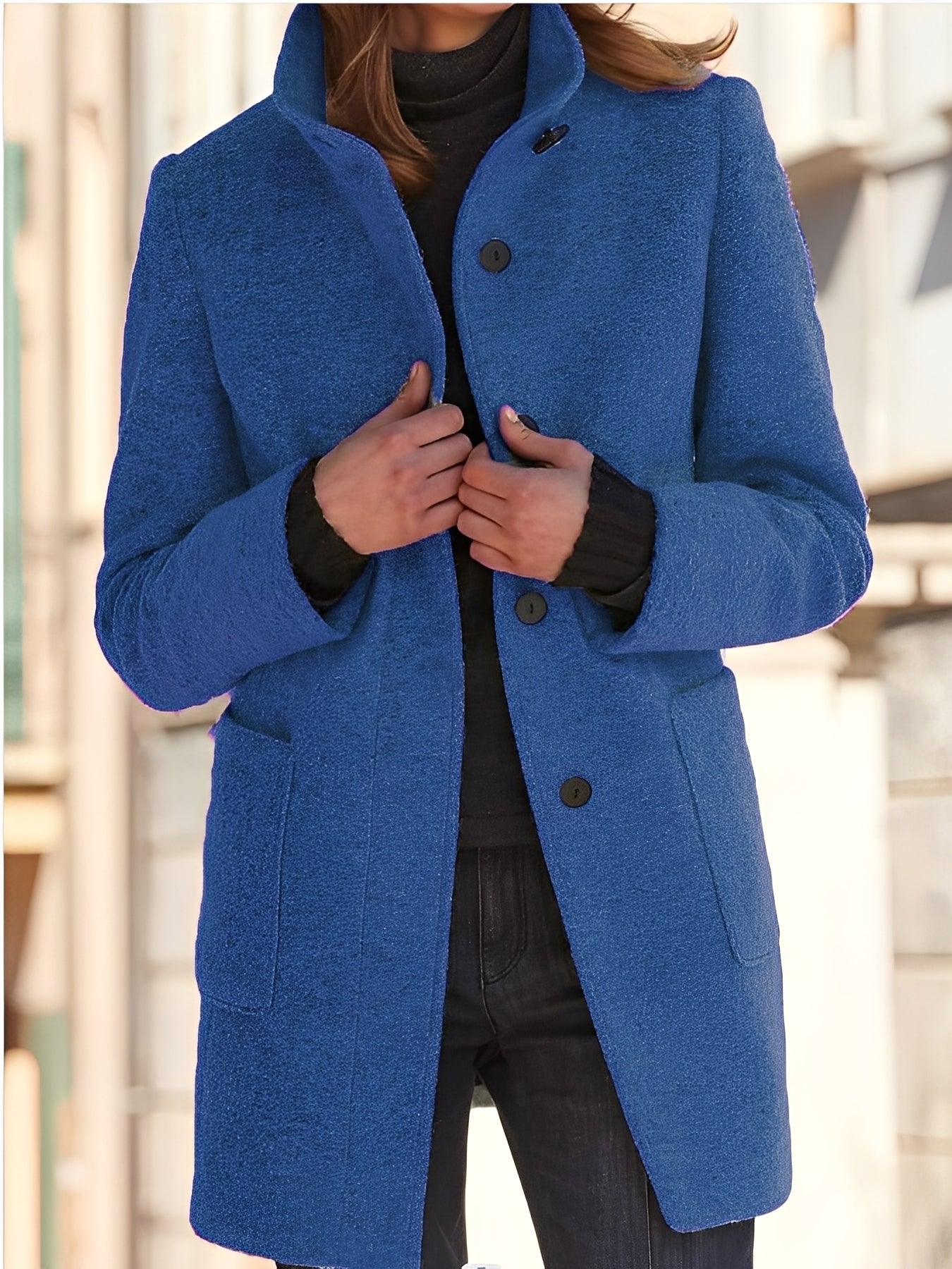 Julissa - Warm winter coat with pocket for women