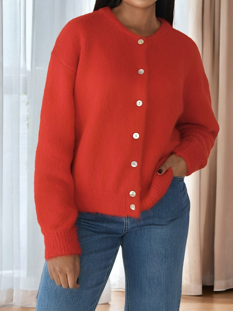 Rowena - Manteau vintage en laine avec boutons pour femmes
