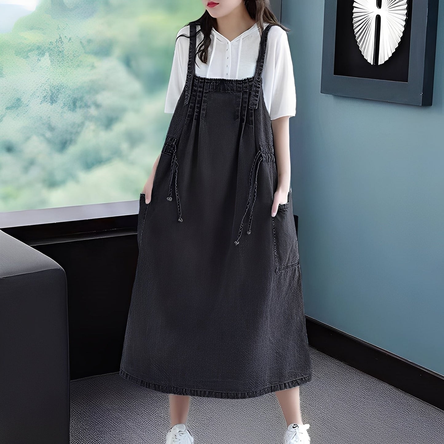 Kelsey - Robe en jean relax avec poches pour femmes