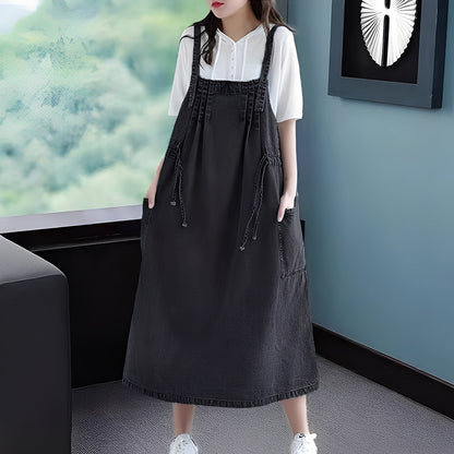 Kelsey - Robe en jean relax avec poches pour femmes