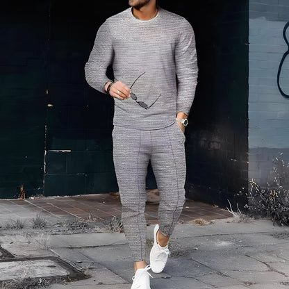 Dillan - Set Décontracté Slim-Fit pour Hommes en Tissu Gaufré