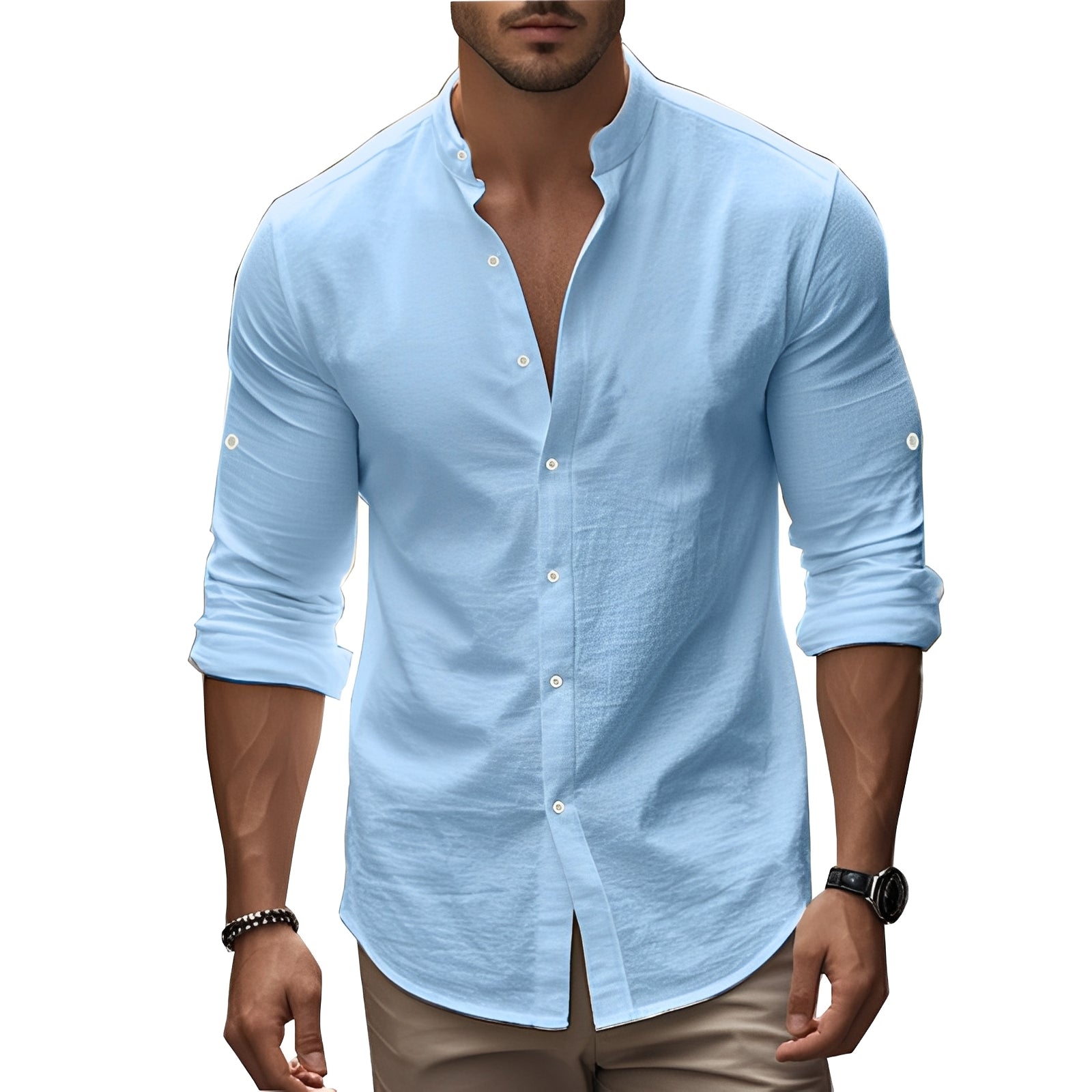 Timothy - Chemise à manches longues, coupe ajustée pour hommes