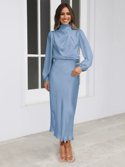 Danica - Robe élégante à manches longues pour femmes avec col halter