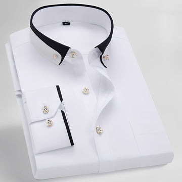 Glindel - Chemise homme classique à manches longues