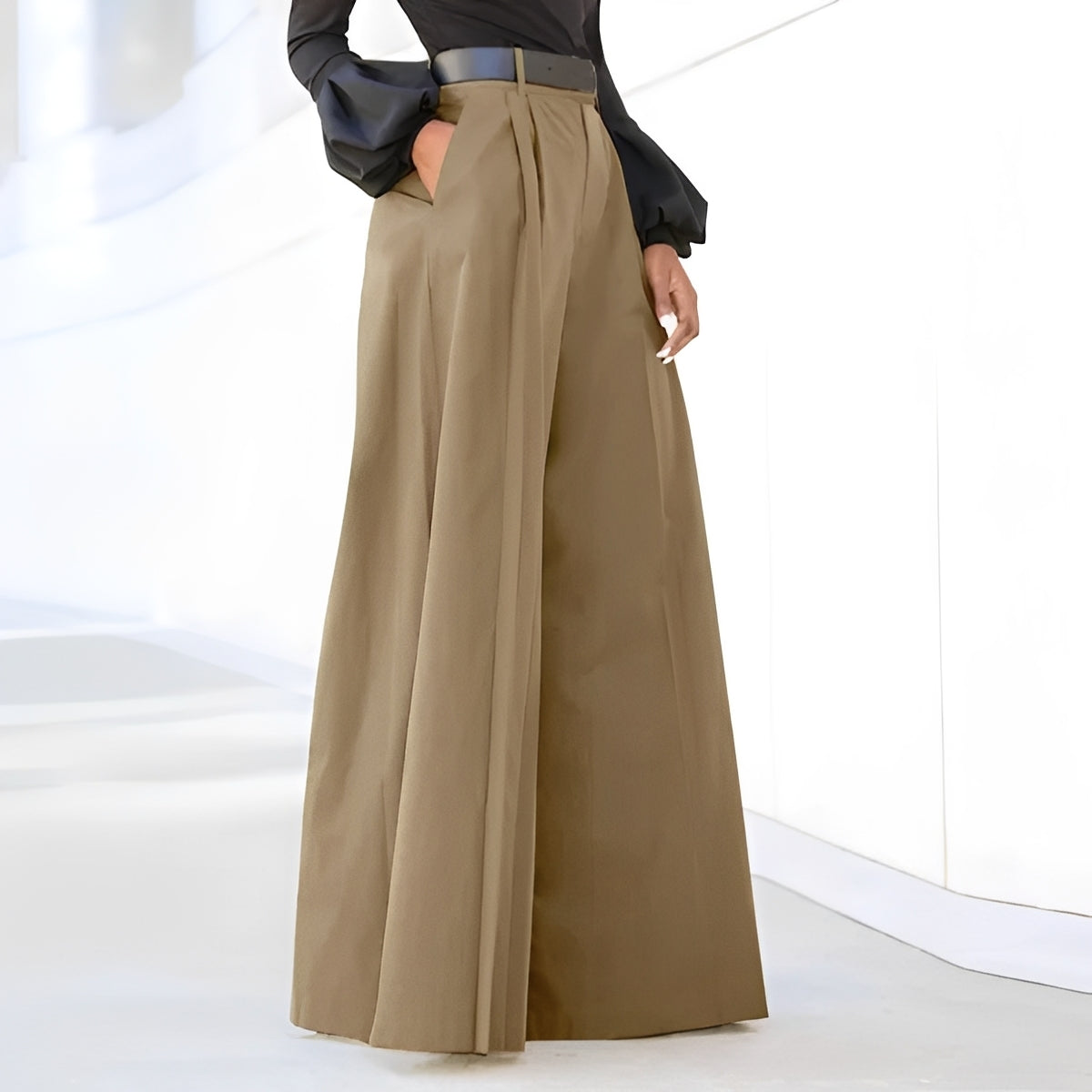 Ashley - Élégant, large pantalon patte d'eph pour femmes