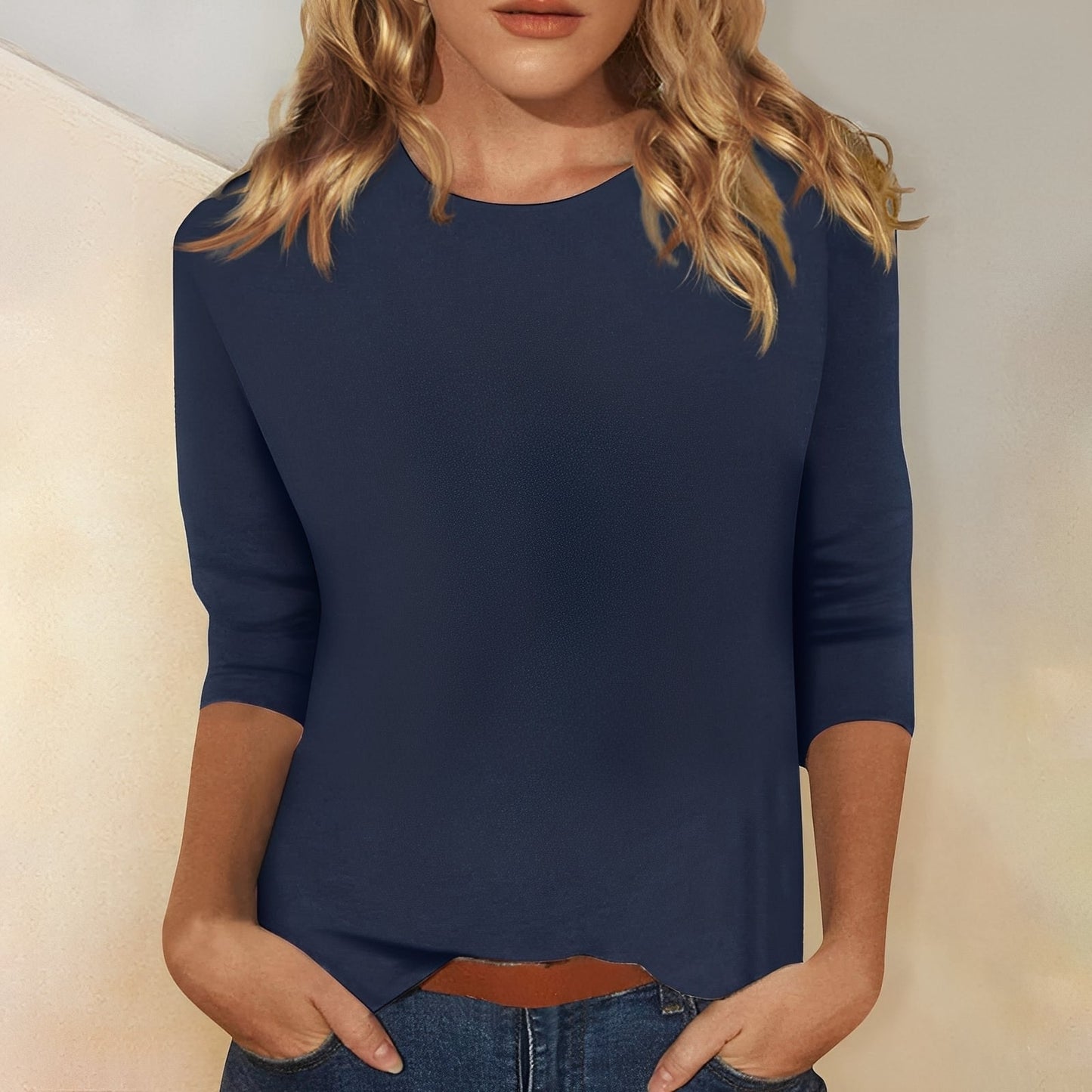 Louisa - Chemise décontractée et simple à manches longues pour femmes