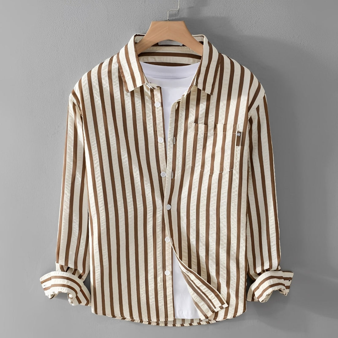Marvin - Chemise à rayures élégante à manches longues