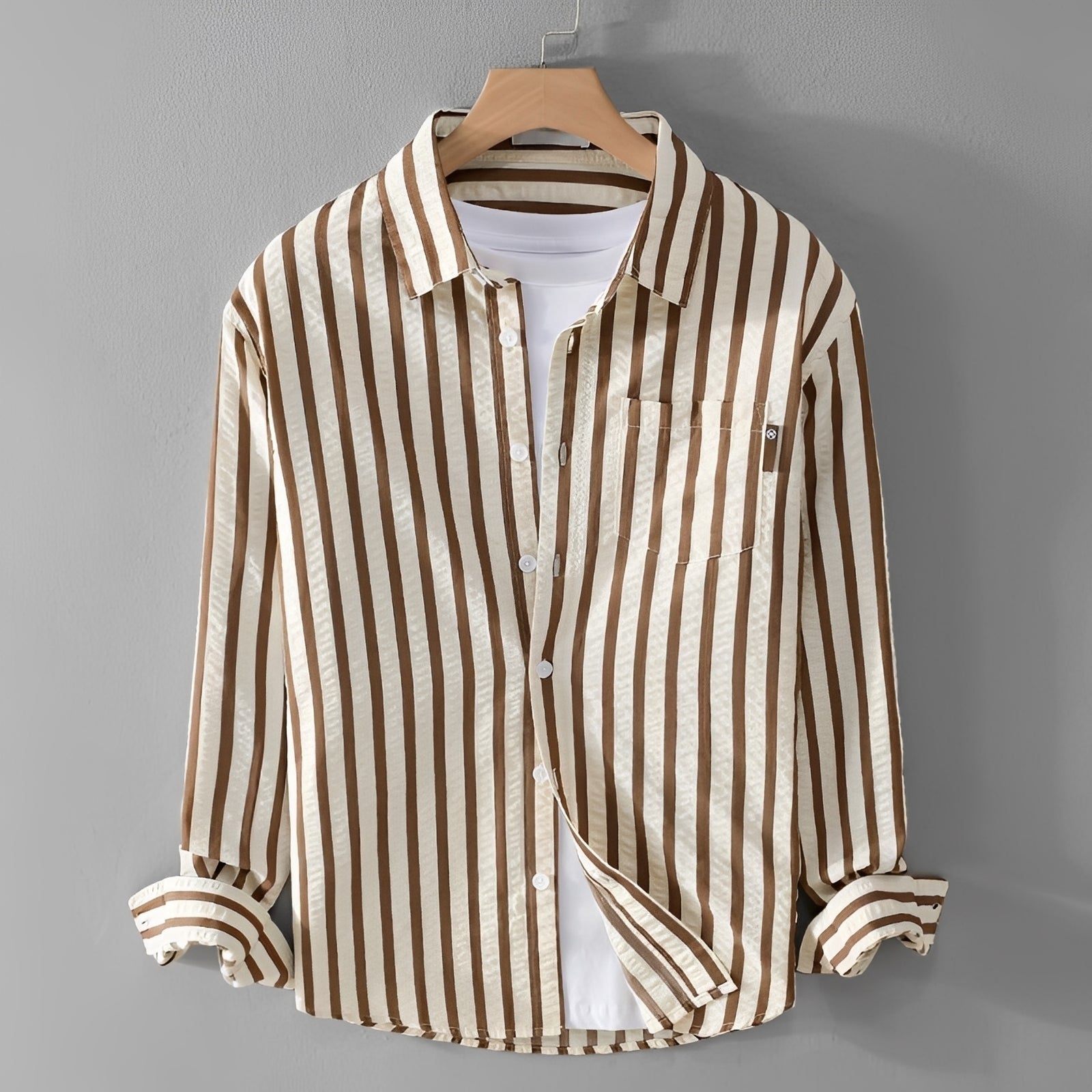 Marvin - Chemise à rayures élégante à manches longues