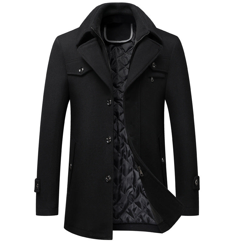 Keith - Thick and elegant wool coat for men