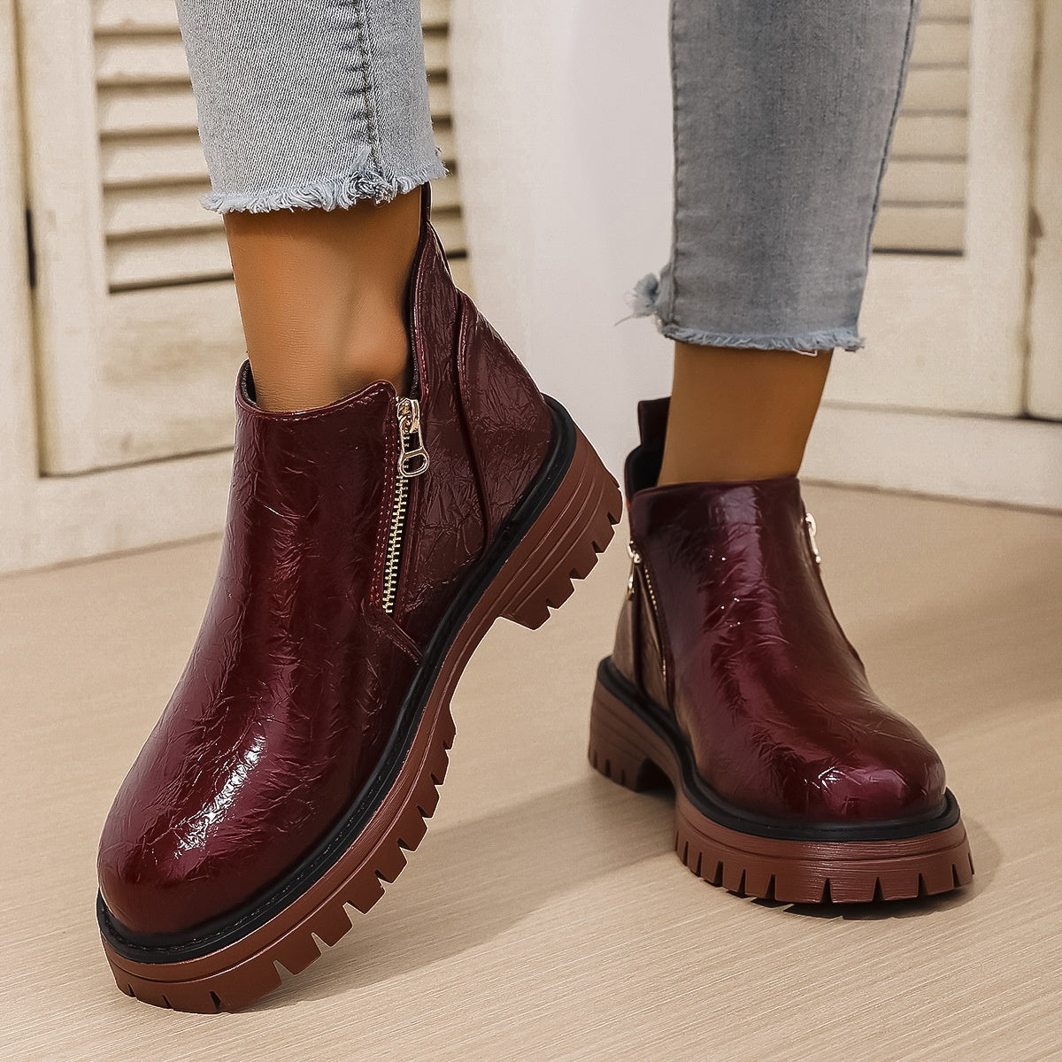 Rowanne - Bottines élégantes avec fermeture éclair pour femmes