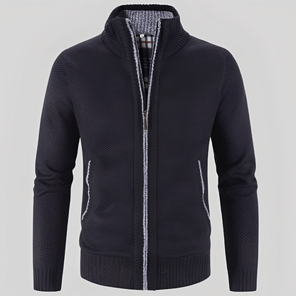 Kelvin - Cardigan Simple avec Fermeture Éclair pour Hommes