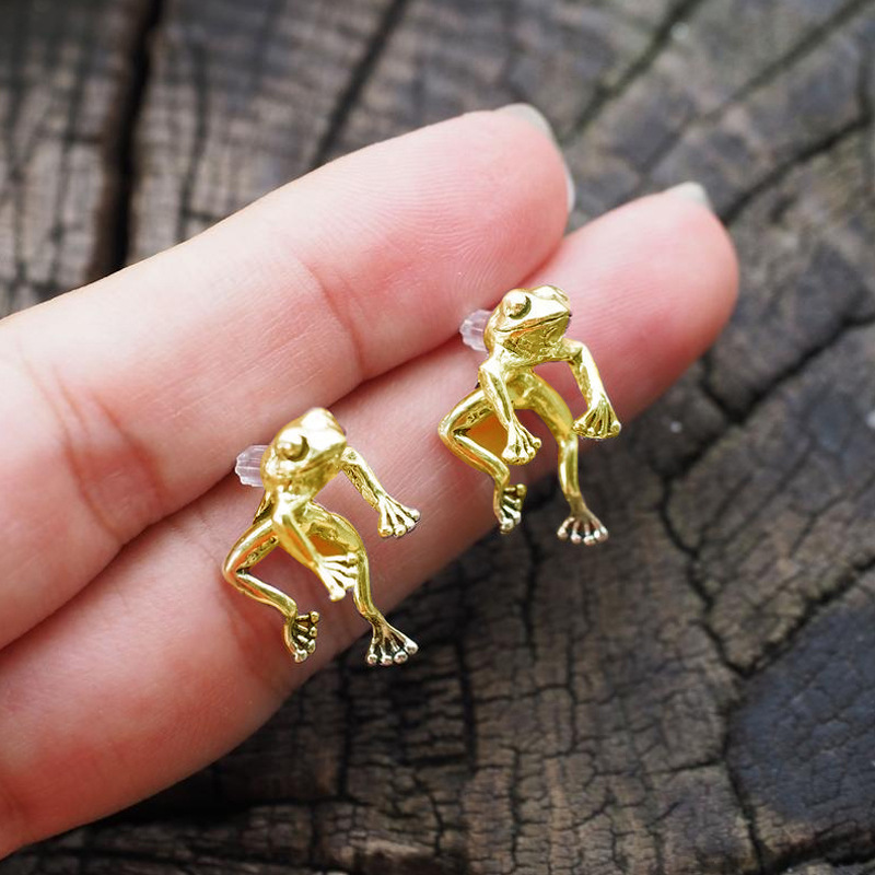 Grenouille Flottante Mignonne - Boucles d'Oreilles Mini Grenouille