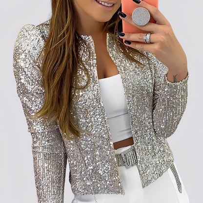 Isabelle - Elegant short jacket with sequins for women