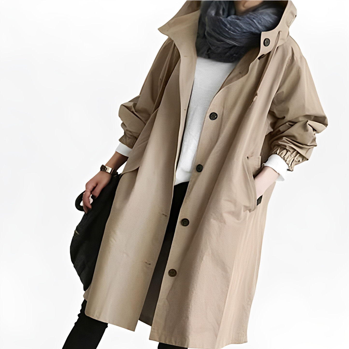 Giselle - Veste Imperméable avec Capuche pour Femmes