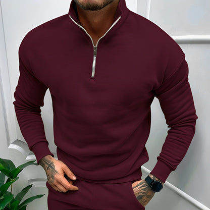 Robbie - Lässiger Pullover mit halbem Reißverschluss für Herren