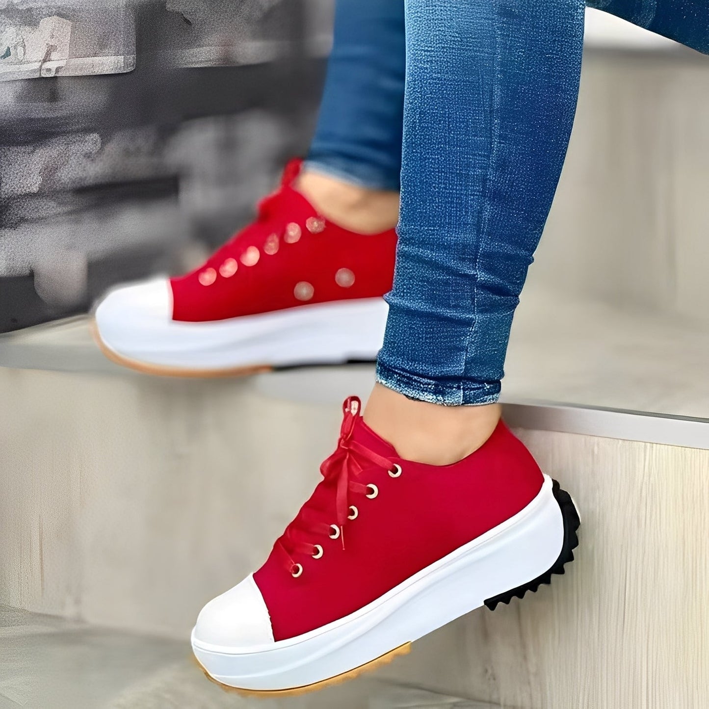 Mellony - Chaussures casual avec semelles épaisses pour femmes