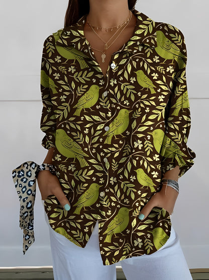 Jessica - Elegant blouse with floral pattern for women