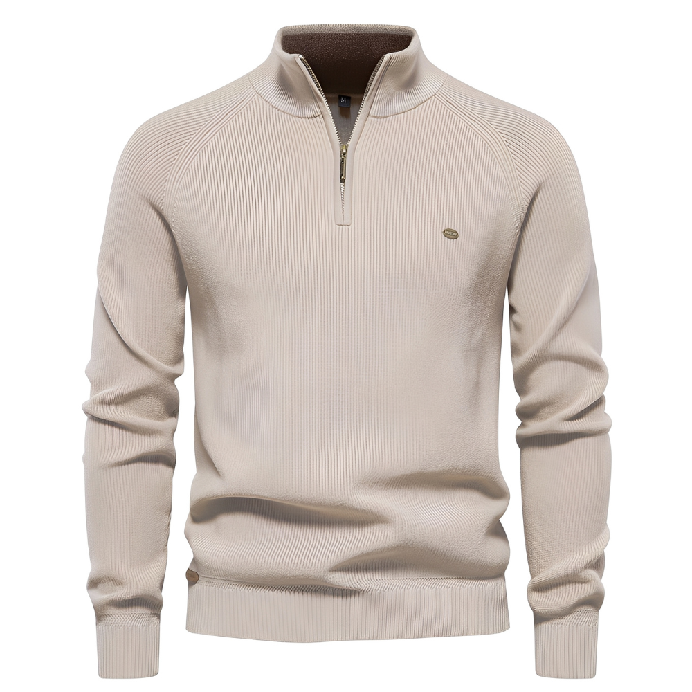 Brant - Pull élégant avec fermeture éclair quart pour hommes