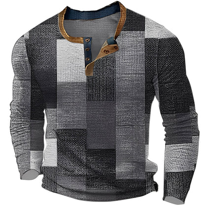 Brennan - Chemise homme relax à manches longues avec design