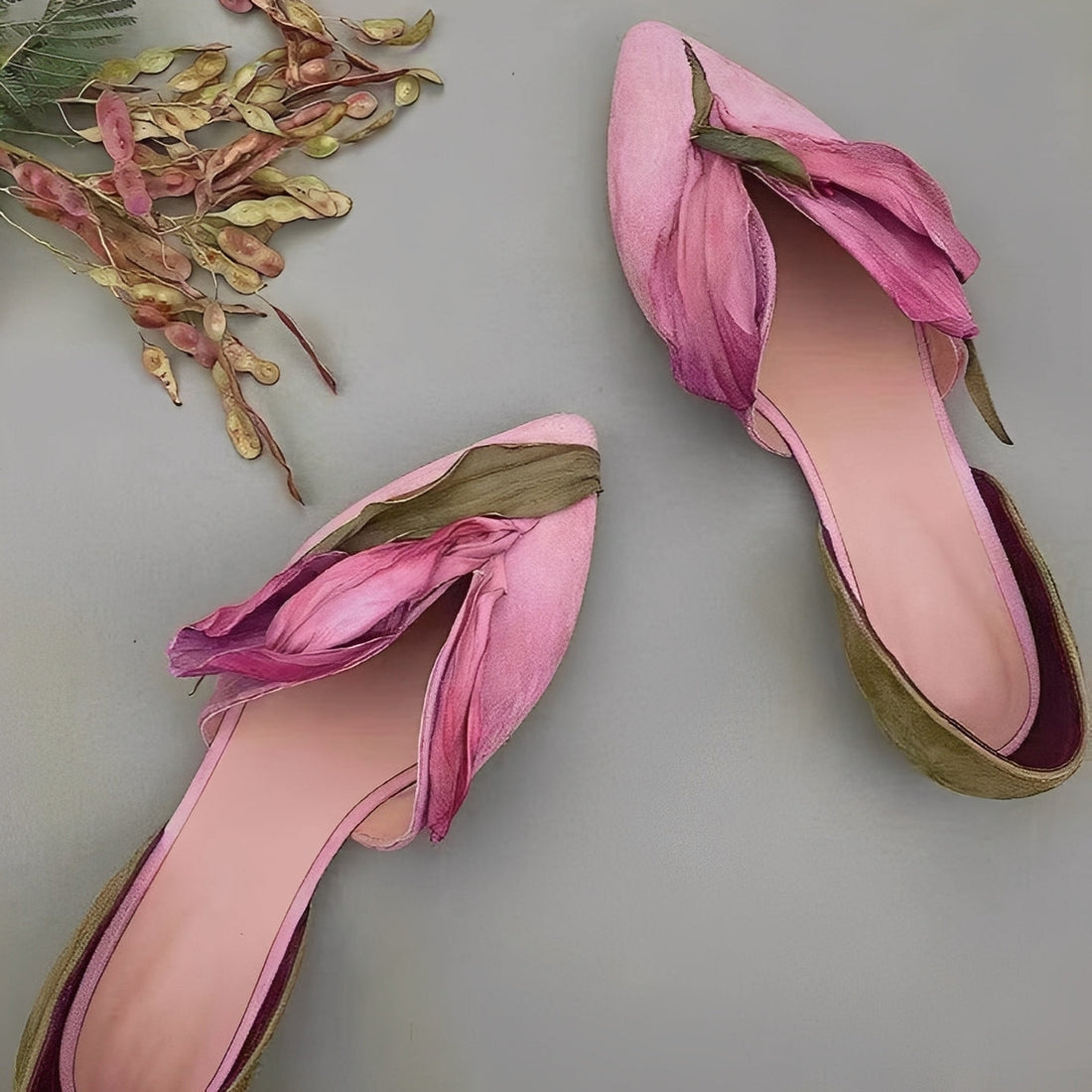 Jennifer - Chaussures plates élégantes pour femmes avec motif floral