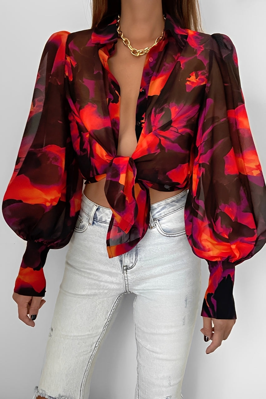 Carla - Blouse élégante à manches lanternes pour femmes