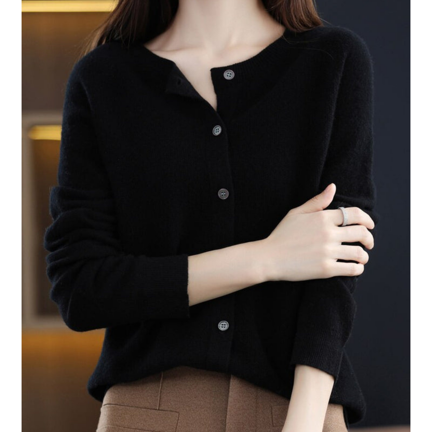 Ina - Pull col rond en cachemire