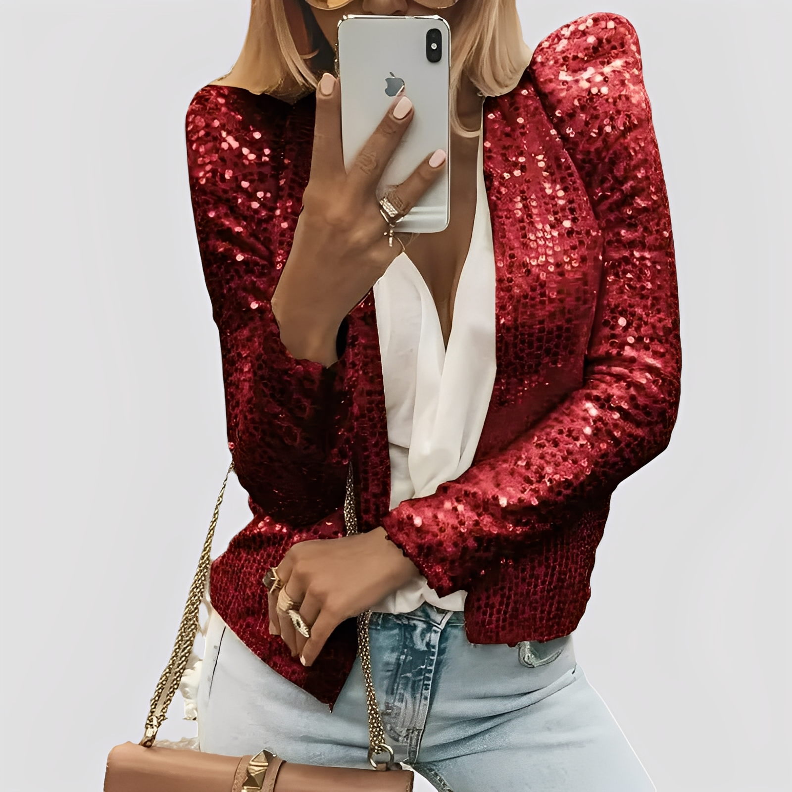Shannen - Blazer chic avec sequins pour femmes