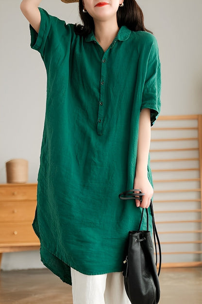 Krystina - Robe large en lin pour femmes