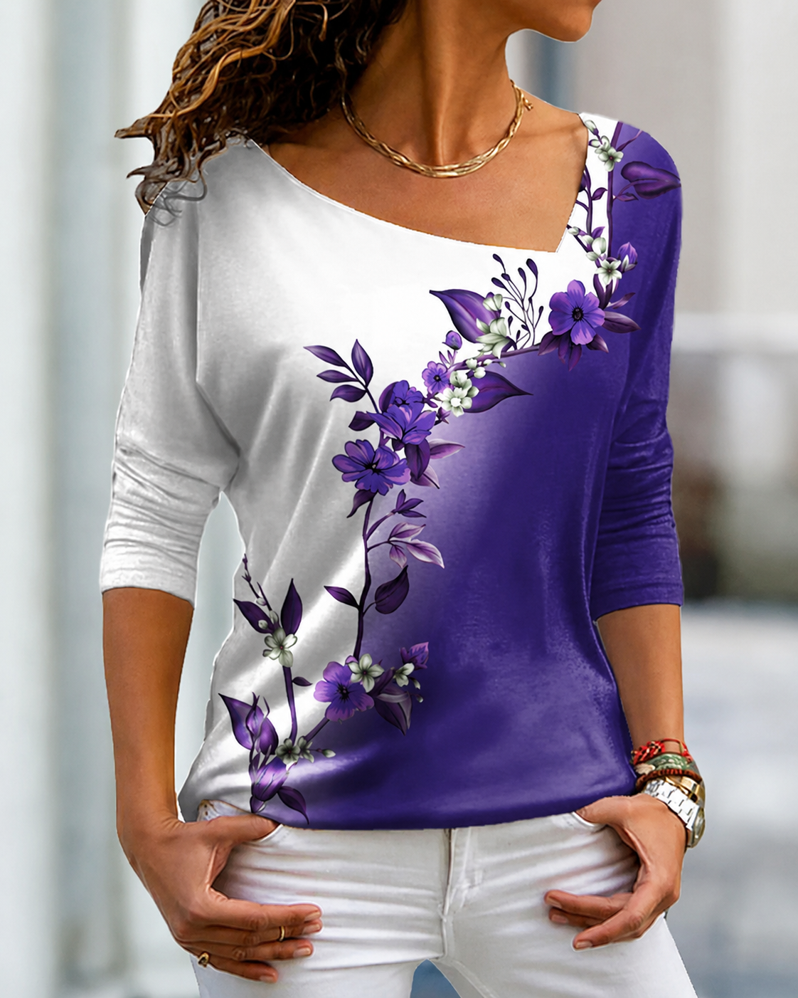Sheylinn - Blouse Ample à Manches Longues