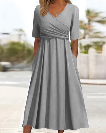 Cameron - Robe midi enveloppante pour femmes