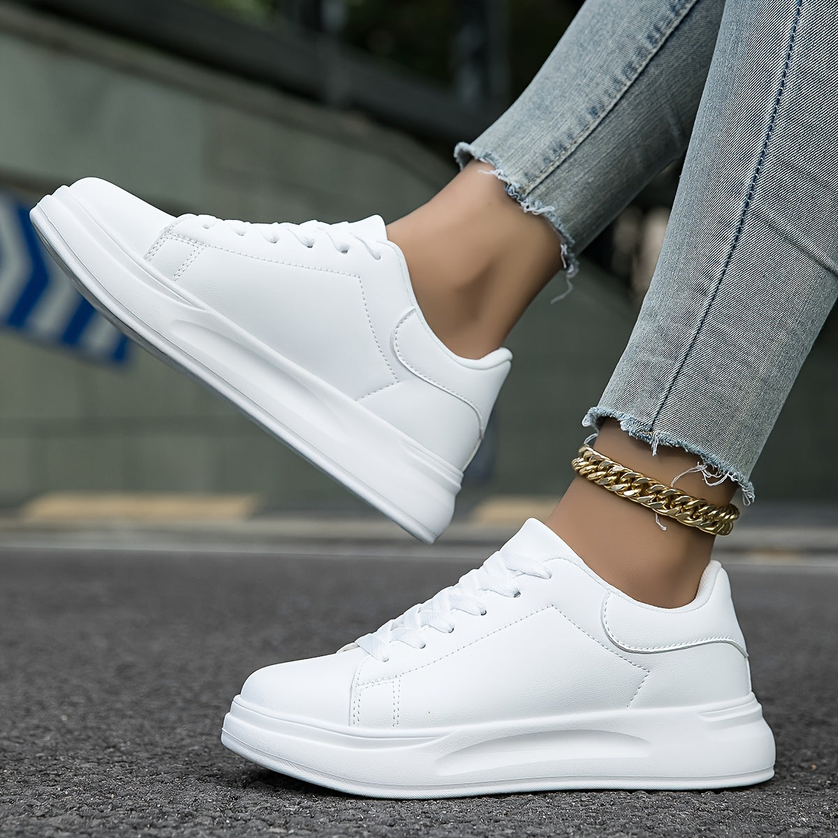 Layla - Baskets blanches pour femmes pour un style quotidien