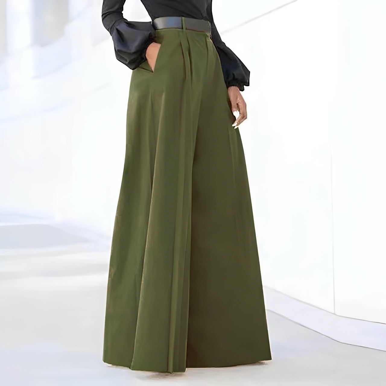 Ashley - Élégant, large pantalon patte d'eph pour femmes