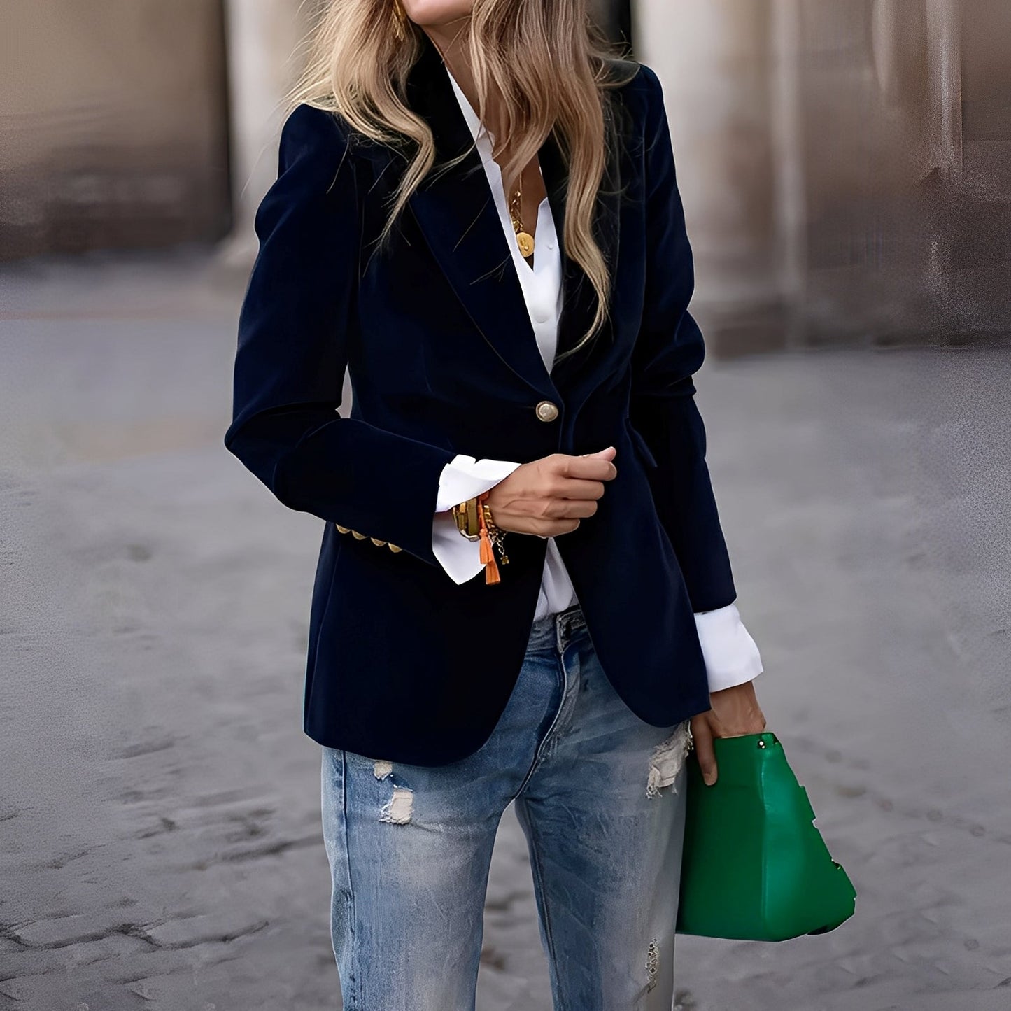 Alise - Blazer chic et ajusté en velours pour femmes