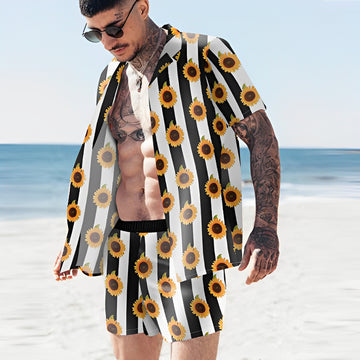 Kenith - Ensemble deux pièces floral pour homme pour l'été