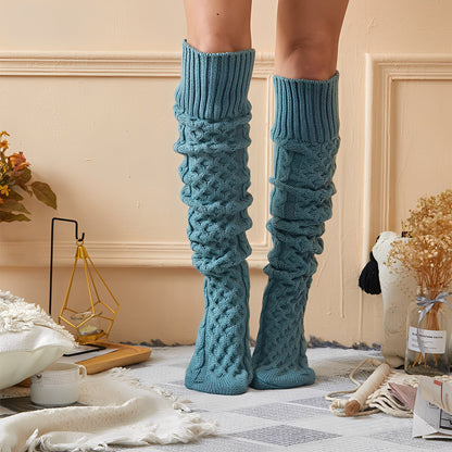 Jillian - Chaussettes longues en laine, élégantes et chaudes pour dames