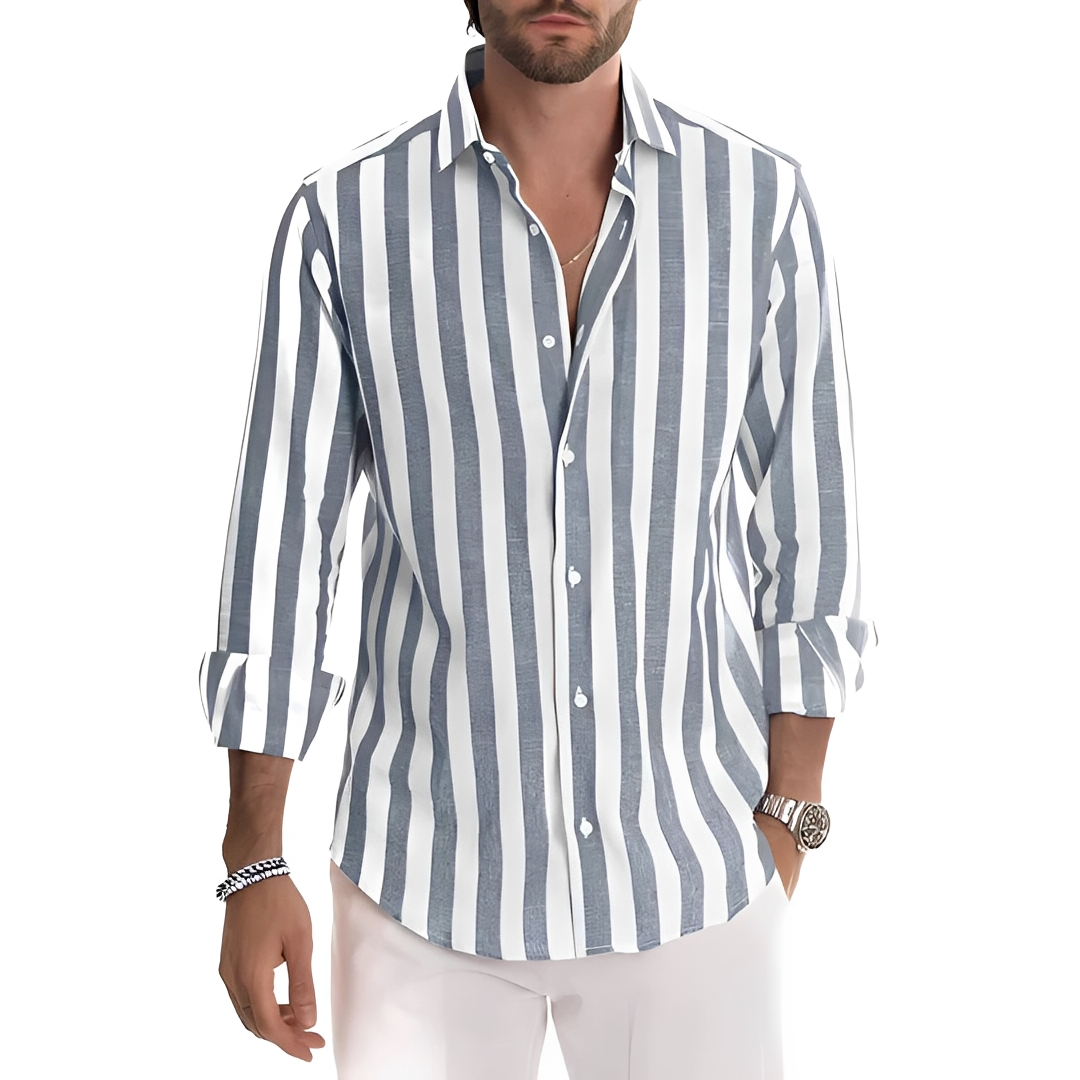 Roldan - Chemise d'été pour homme à rayures