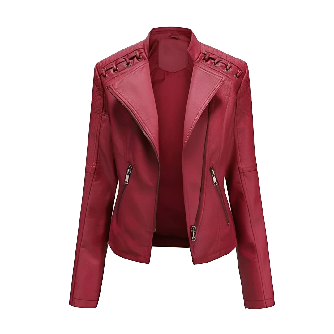 Kortney - Refined leather jacket for women
