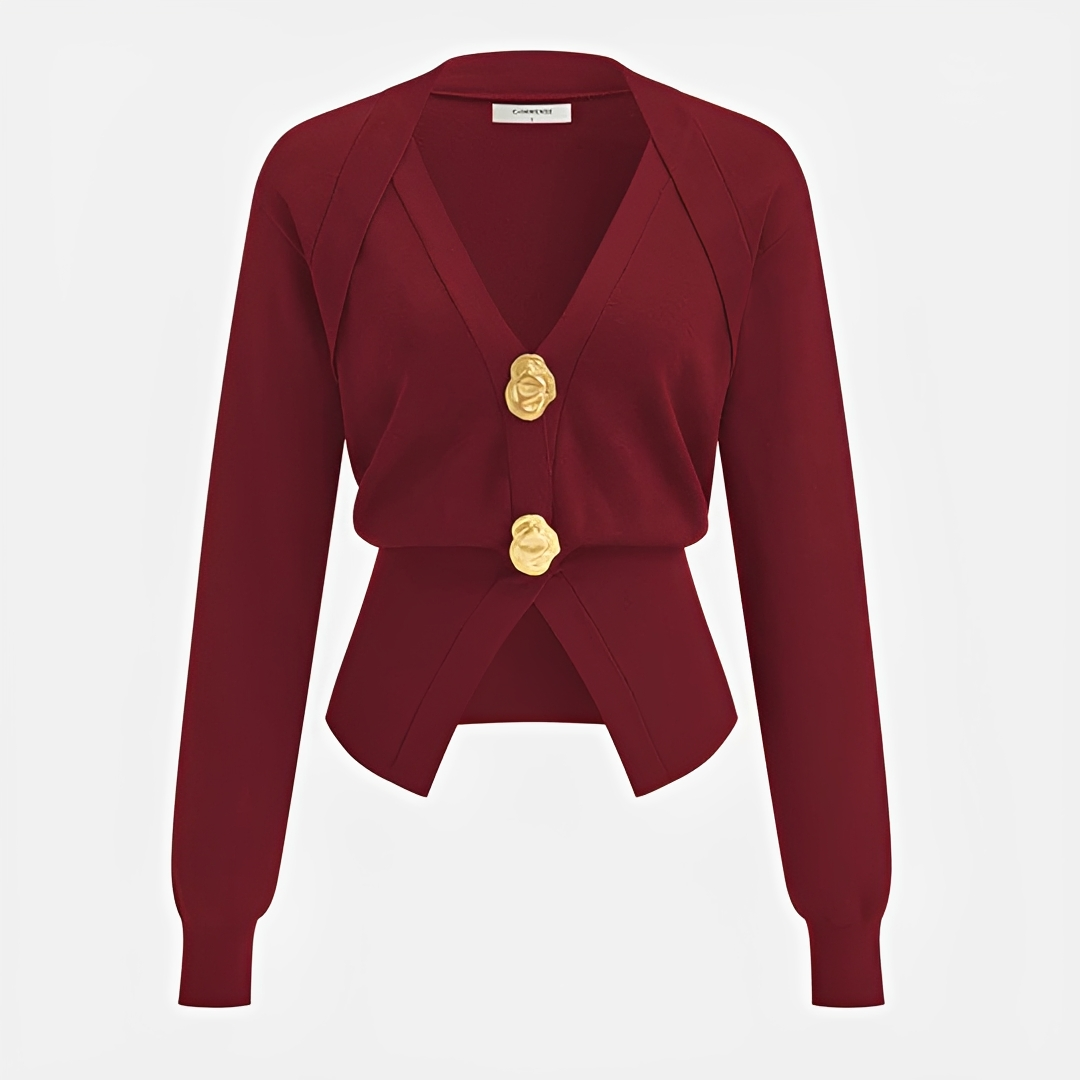 Kisha - Cardigan Élegant au Col en V