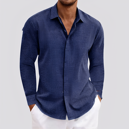 Felix - Hemd mit langen Ärmeln aus Leinen für Herren