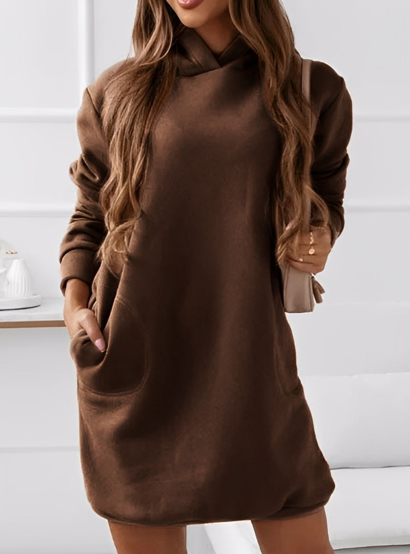 Michaela - Robe courte élégante avec capuche pour femmes