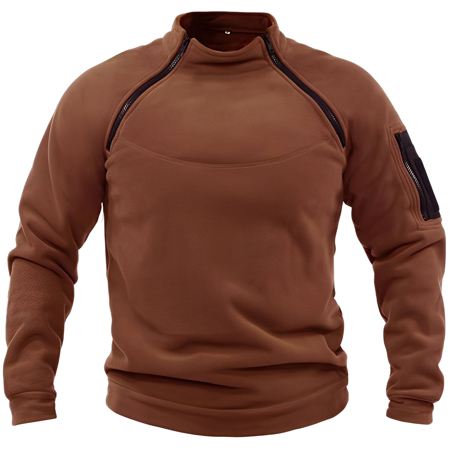 Wilbur - Sweat en polaire sport avec zip pour hommes