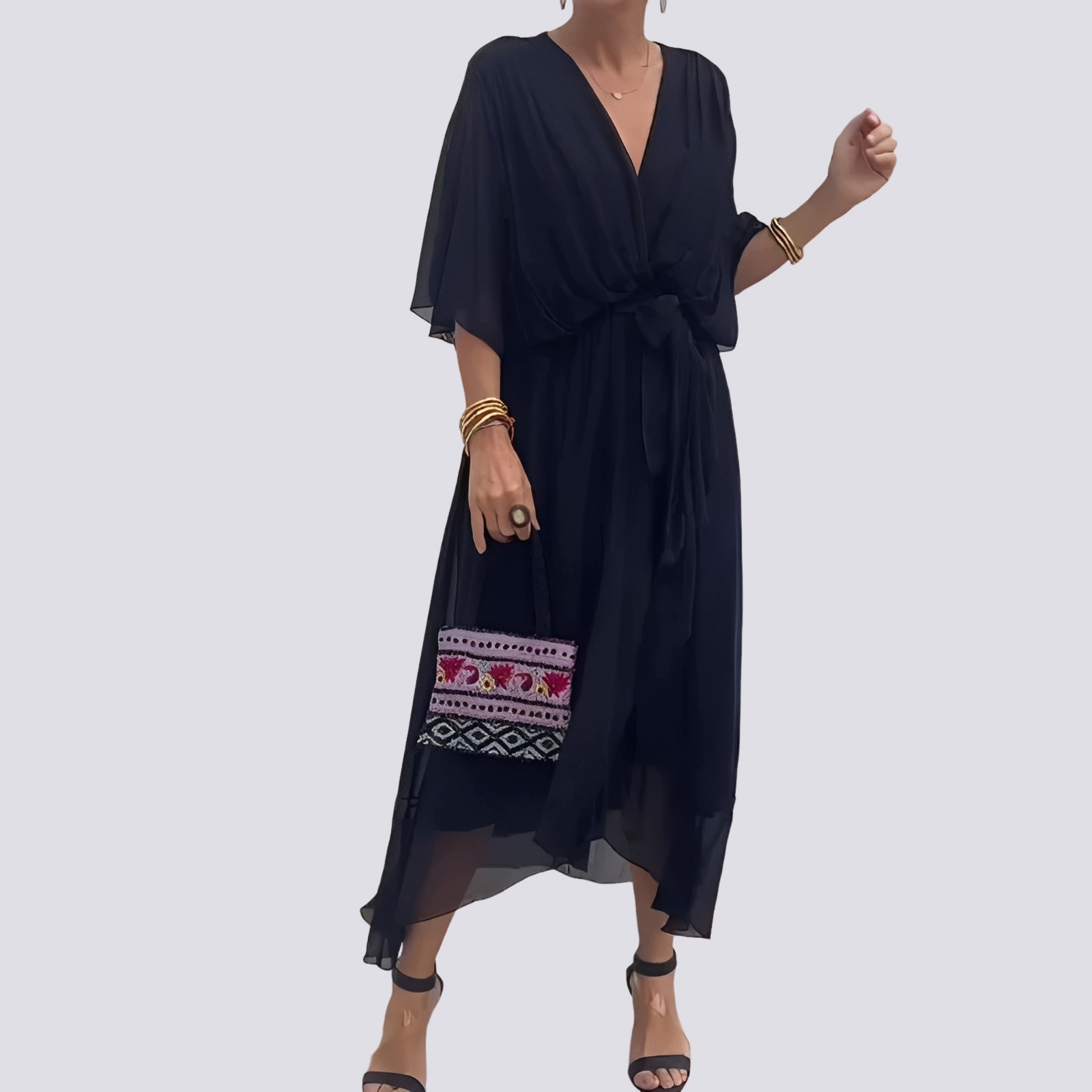 Jane - Robe Irrégulière avec Col en V