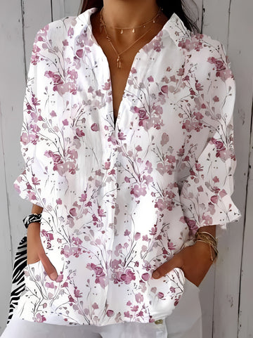 Jessica - Blouse élégante avec motif fleuri pour femmes