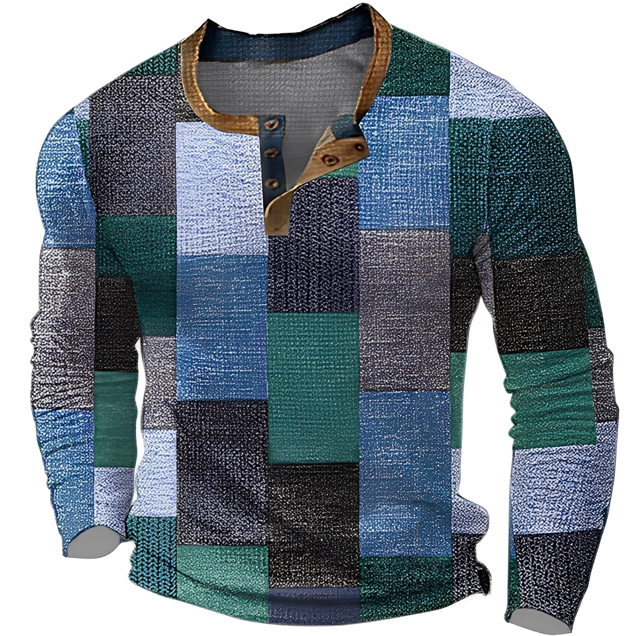 Brennan - Chemise homme relax à manches longues avec design